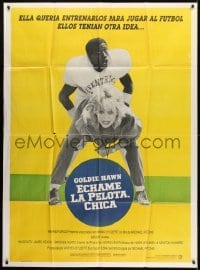 5a180 WILDCATS Argentinean 42x57 1985 different football image of Goldie Hawn & Wesley Snipes!