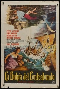 5a213 FURY AT SMUGGLERS' BAY Argentinean 1961 Peter Cushing, John Gilling English ship adventure!