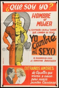 5a215 GLEN OR GLENDA Argentinean 1961 Ed Wood's wacky transvestite classic, great artwork!