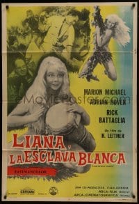 5a240 NATURE GIRL & THE SLAVER Argentinean 1959 Marion Michael as Liane the Jungle Girl, rare!
