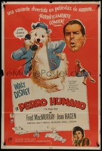 5a256 SHAGGY DOG Argentinean 1959 Disney, Fred MacMurray in a horribly funny movie, great art!