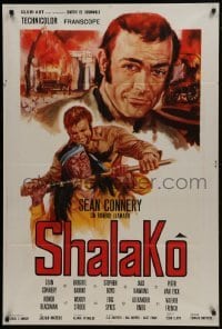 5a257 SHALAKO Argentinean 1968 great art of Sean Connery as Shalako, but no Brigitte Bardot!