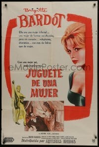 5a279 WOMAN LIKE SATAN Argentinean 1959 three great images of sexy Brigitte Bardot, rare!