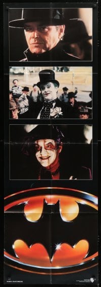 5a015 BATMAN door panel 1989 three images of Jack Nicholson as The Joker, directed by Tim Burton!