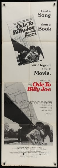 5a017 ODE TO BILLY JOE door panel 1976 first a song, then a book, now a legend and a movie!