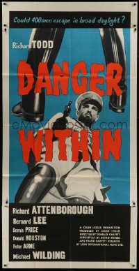 5a060 DANGER WITHIN English 3sh 1959 could 400 men escape in broad daylight during World War II!