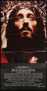 5a068 JESUS OF NAZARETH English 3sh 1977 Franco Zeffirelli, close up of Robert Powell as Christ!