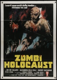 5a764 DOCTOR BUTCHER M.D. Italian 1p 1981 Marino Girolami's Zombi Holocaust, Avelli horror art!