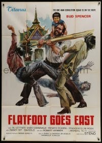 5a783 FLATFOOT IN HONG KONG export Italian 1p 1975 art of Bud Spencer fighting, Flatfoot Goes East!