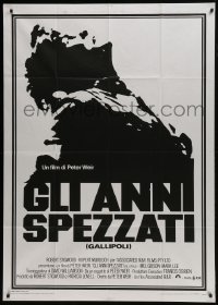 5a787 GALLIPOLI Italian 1p 1982 Peter Weir Australian classic, Mel Gibson, cool different art!
