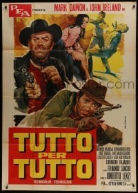 5a791 GO FOR BROKE Italian 1p 1968 Umberto Lenzi's Tutto per tutto, Olivetti spaghetti western art!