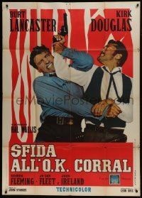 5a797 GUNFIGHT AT THE O.K. CORRAL Italian 1p R1964 Burt Lancaster & Kirk Douglas, John Sturges!