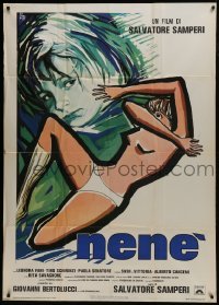 5a874 NENE Italian 1p 1977 Slavatore Samperi, great art of mostly naked woman by Ercole Brini!