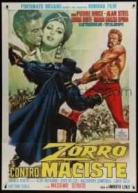 5a918 SAMSON & THE SLAVE QUEEN Italian 1p 1962 Lenzi's Zorro contro Maciste, Casaro art of Ciani!