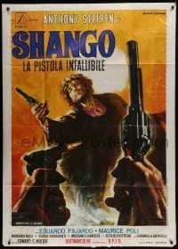5a927 SHANGO Italian 1p 1970 La Pistola Infallibile, spaghetti western artwork by Rodolfo Gasparri!