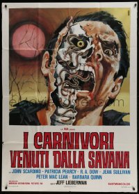 5a938 SQUIRM Italian 1p 1976 completely different gruesome art by Sandro Symeoni!