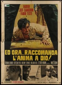 5a291 AND NOW MAKE YOUR PEACE WITH GOD Italian 2p 1968 cool Renato Casaro spaghetti western art!