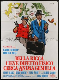 5a298 BELLA RICCA LIEVE DIFETTO FISICO CERCA ANIMA GEMELLA Italian 2p 1973 great art by Cesselon!
