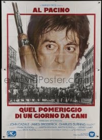 5a337 DOG DAY AFTERNOON Italian 2p 1975 Al Pacino, Sidney Lumet bank robbery classic, different!