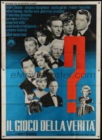 5a356 GAME OF TRUTH Italian 2p 1963 Robert Hossein, Francoise Prevost, Paul Meurisse & cast!