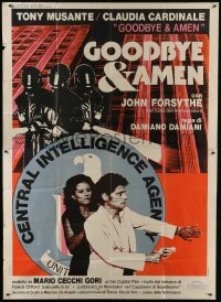 5a362 GOODBYE & AMEN Italian 2p 1978 CIA agents looking for Tony Musante & sexy Claudia Cardinale!