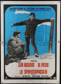 5a427 SCARECROW Italian 2p 1973 different image of Gene Hackman & young Al Pacino!