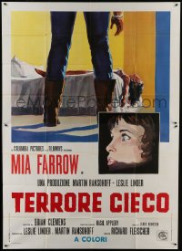 5a428 SEE NO EVIL Italian 2p 1971 different art of blind Mia Farrow witnessing murder!