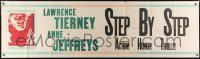 5a007 STEP BY STEP paper banner 1946 noir art of Lawrence Tierney with revolver, ultra rare!