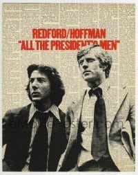 5b020 ALL THE PRESIDENT'S MEN color 11x14 TC 1976 Hoffman & Redford as Woodward & Bernstein!