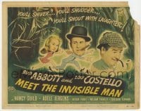 5b007 ABBOTT & COSTELLO MEET THE INVISIBLE MAN TC 1951 wacky art of Bud & Lou with Adele Jergens!