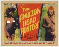 5b022 AMAZON HEAD HUNTERS TC 1931 Au Pays Du Scalp, images of naked Amazon Jungle natives, rare!