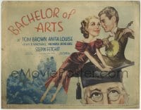 5b036 BACHELOR OF ARTS TC 1934 art of Tom Brown playing banjo for pretty Anita Louise, rare!
