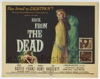 5b037 BACK FROM THE DEAD TC 1957 Peggie Castle lived to destroy, cool sexy horror art & image!