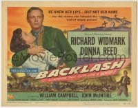 5b038 BACKLASH TC 1956 Richard Widmark knew Donna Reed's lips but not her name!
