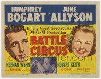 5b044 BATTLE CIRCUS TC 1953 art & photo of Humphrey Bogart & June Allyson in the Korean War!