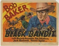 5b059 BLACK BANDIT TC 1938 great artwork of cowboy hero Bob Baker, who's in a dual role!