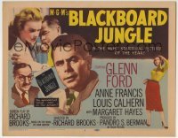 5b061 BLACKBOARD JUNGLE TC 1955 teacher Glenn Ford, Margaret Hayes, Anne Francis, classic!