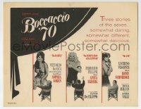 5b066 BOCCACCIO '70 TC 1962 sexy Loren, Ekberg & Schneider directed by Fellini, De Sica & Visconti!