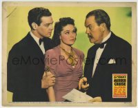 5b597 CHARLIE CHAN'S MURDER CRUISE LC 1940 Sidney Toler shows telegram to Marjorie Weaver & Lowery!