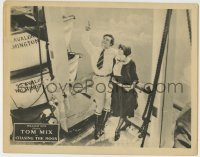 5b599 CHASING THE MOON LC 1922 Tom Mix on ship with pretty Eva Novak points to the mast!
