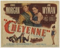 5b086 CHEYENNE TC 1947 cool images of cowboy Dennis Morgan, Jane Wyman & sexy Janis Paige!