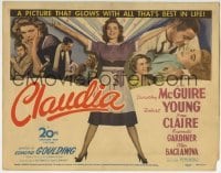 5b091 CLAUDIA TC 1943 Dorothy McGuire, Robert Young, picture glowing with all that's best in life!