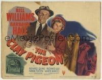 5b092 CLAY PIGEON TC 1949 sexy Barbara Hale and Bill Williams in cool Richard Fleischer film noir!