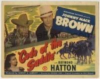 5b094 CODE OF THE SADDLE TC 1947 cowboy Johnny Mack Brown & Raymond Hatton in western action!