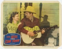 5b609 COW TOWN LC #2 1950 cowboy Gene Autry playing guitar for pretty smiling Gail Davis!