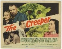 5b103 CREEPER TC 1948 frightened Onslow Stevens, June Vincent and wacky crazed cat monster!