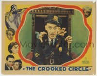 5b616 CROOKED CIRCLE LC 1932 great image of hands pulling cop James Gleason into his chair!