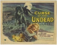 5b109 CURSE OF THE UNDEAD TC 1959 Universal western horror, great graveyard art by Reynold Brown!