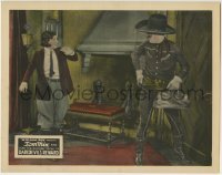 5b624 DAREDEVIL'S REWARD LC 1928 close up of masked cowboy Tom Mix with satchel & Natalie Joyce!