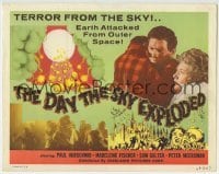 5b114 DAY THE SKY EXPLODED TC 1961 terror from the sky, Earth attacked from outer space, sci-fi!